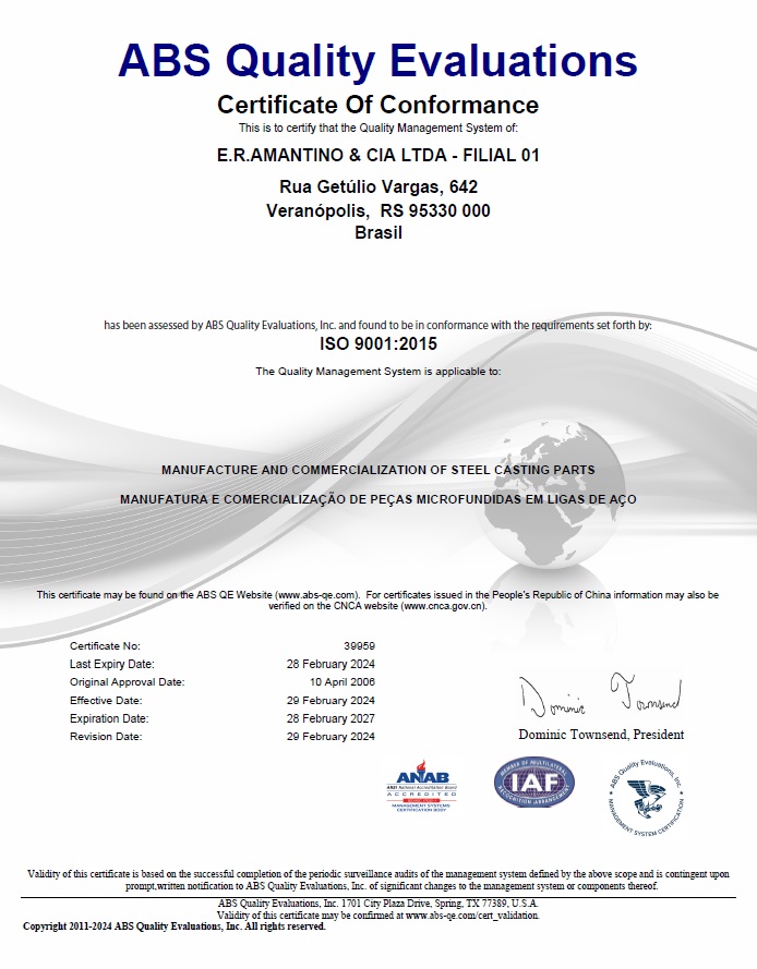 Certificado ISO 9001:2015